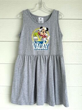 Disney Cruise Line Minnie Mouse Gray Tank Dress - “Oh, Hey Vacay” Girls Medium